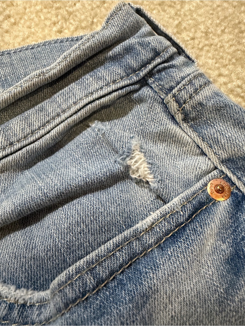 GAP Denim 1969 | Light Wash Raw Hem Straight Leg Jeans ✨ size 29 - Picture 6 of 15